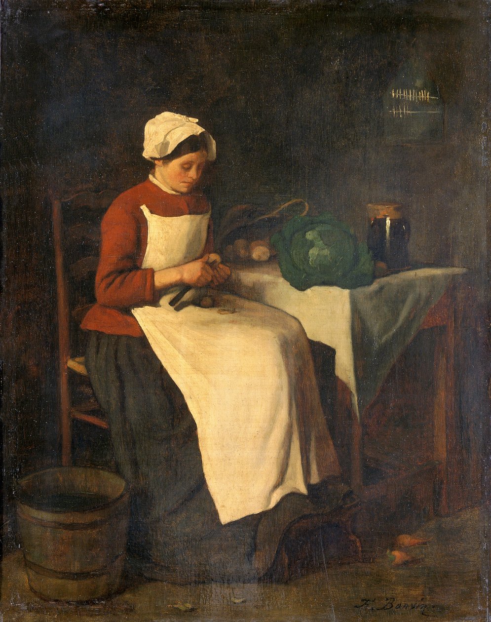 „Młoda gospodyni domowa”, ok. 1855 r. autorstwa François Bonvin