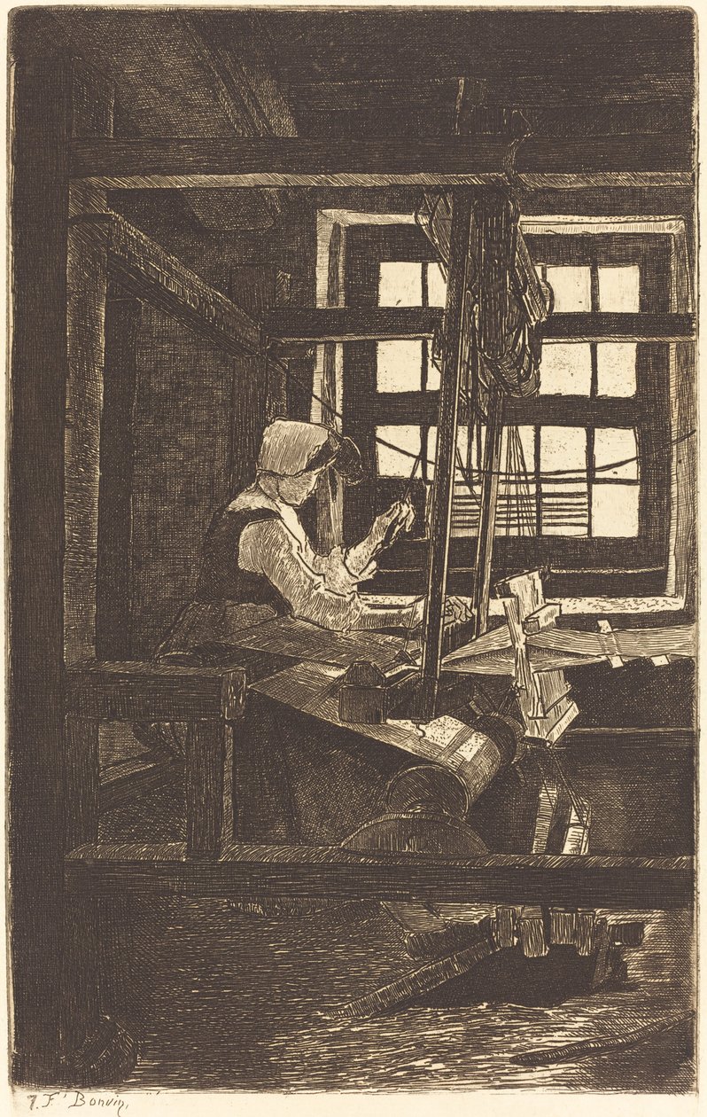 Tkacz (La Tisserande) autorstwa François Bonvin