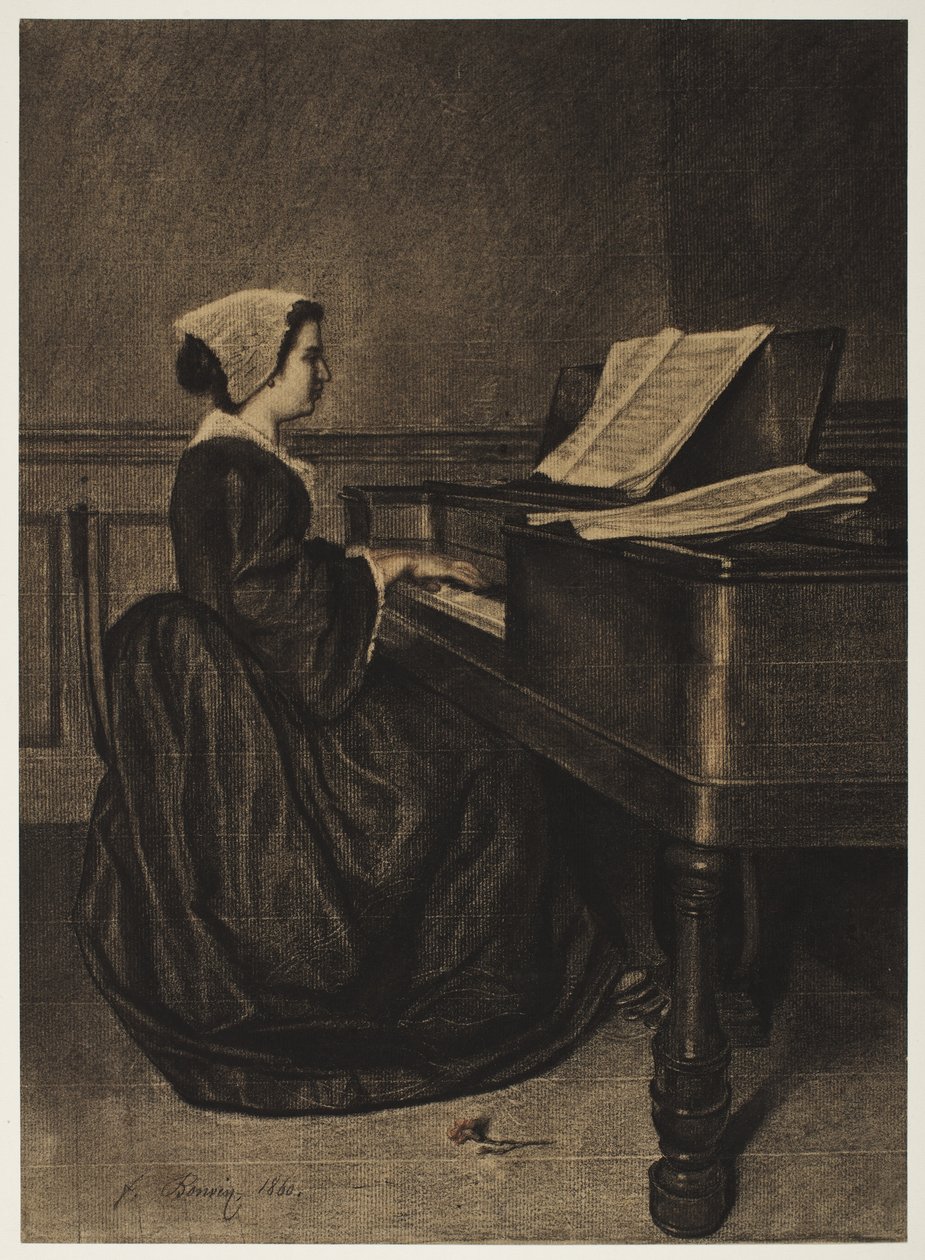 Kobieta w Spinecie autorstwa François Bonvin
