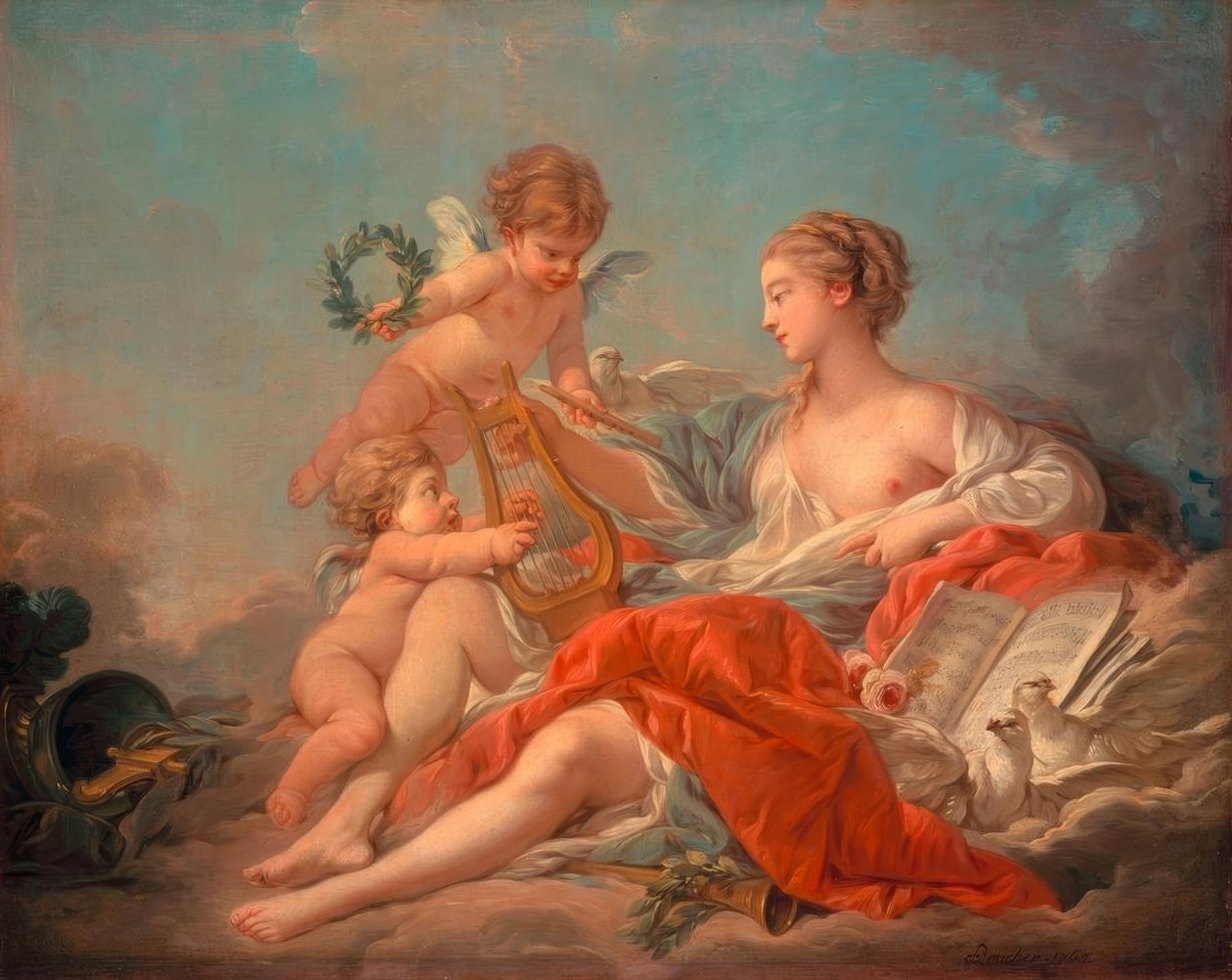 Alegoria muzyki autorstwa François Boucher