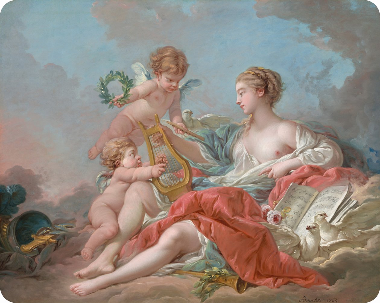 Alegoria muzyki, 1764. autorstwa François Boucher