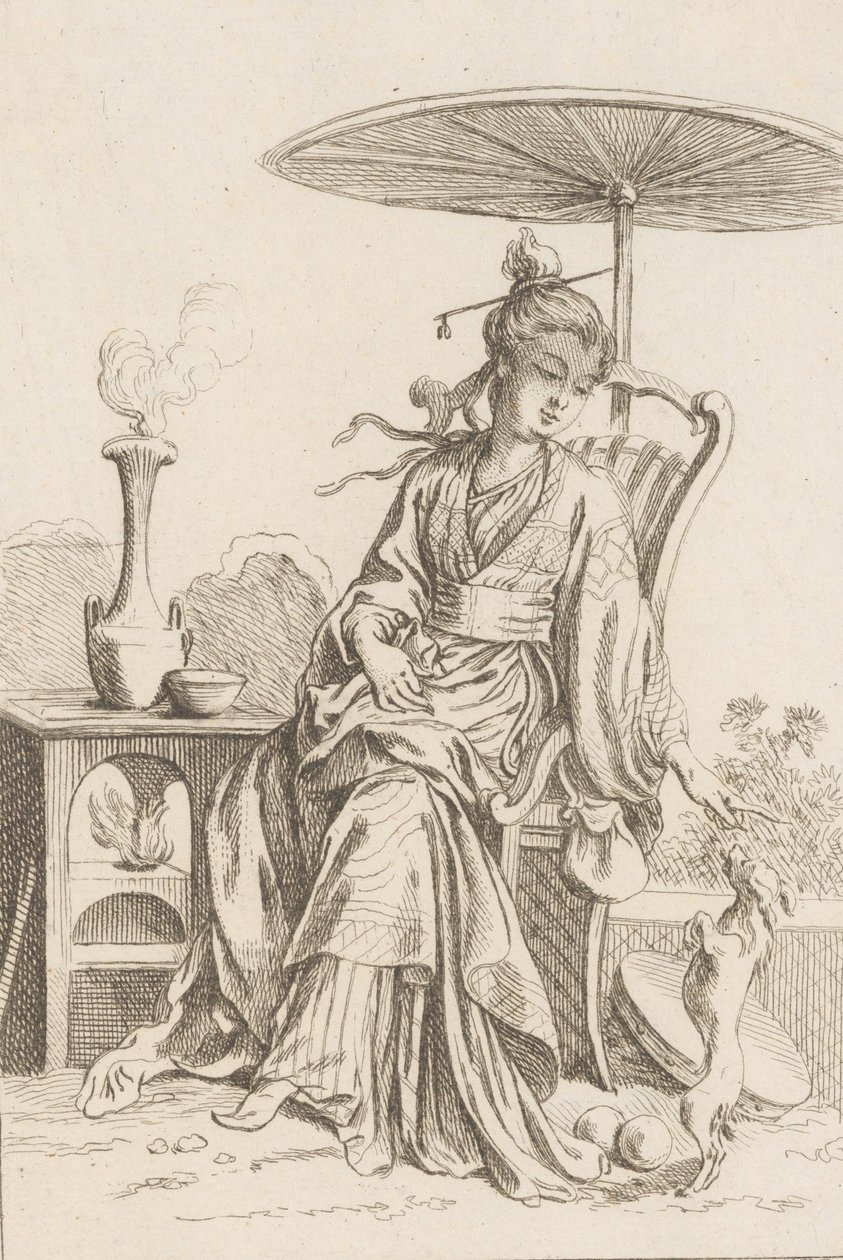Chińska Dama, 1738-45. autorstwa François Boucher