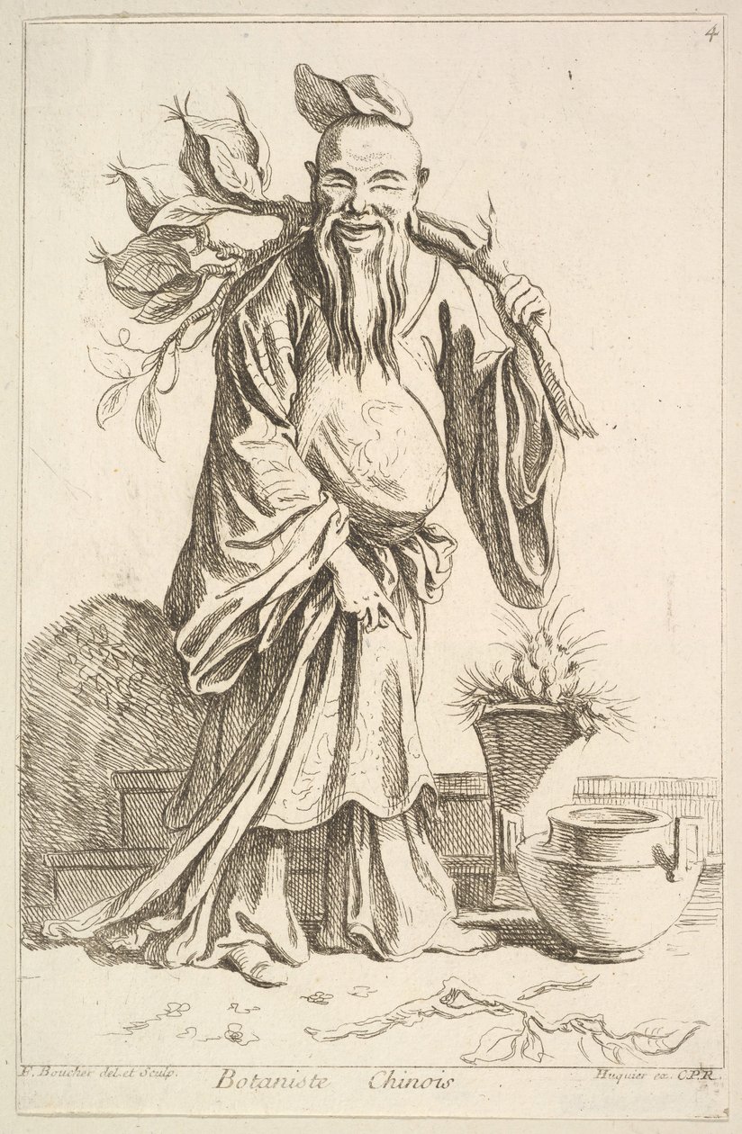 Chiński botanik, 1738-45. autorstwa François Boucher