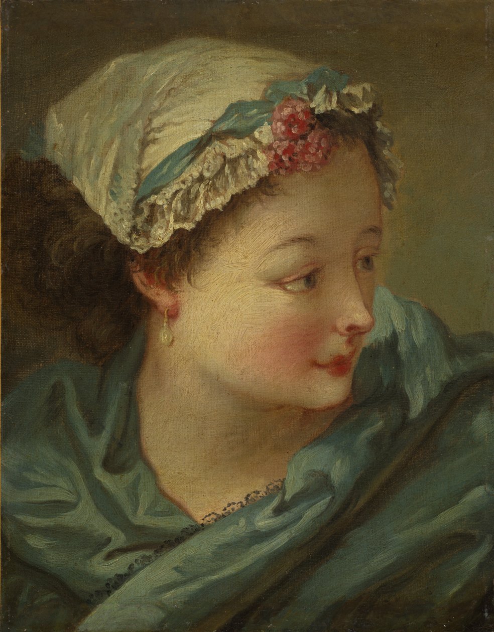 Głowa młodej kobiety, początek lat 30. XVIII wieku. autorstwa François Boucher