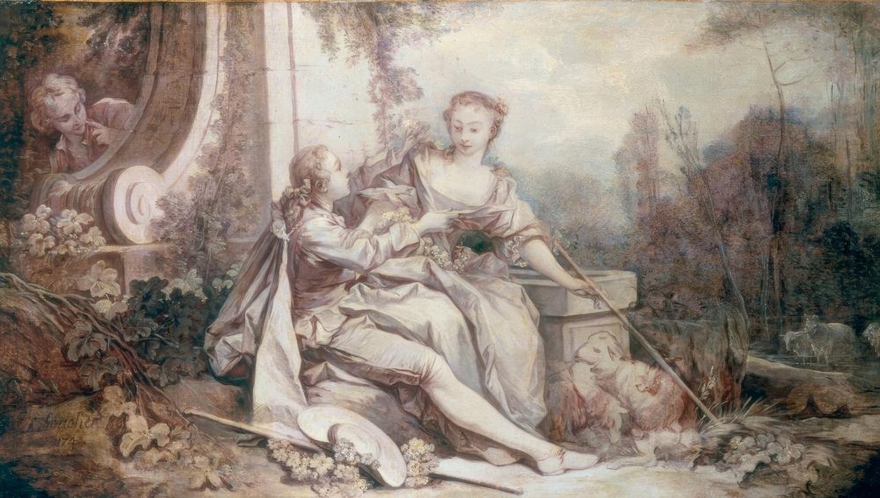 Girlanda duszpasterska autorstwa François Boucher
