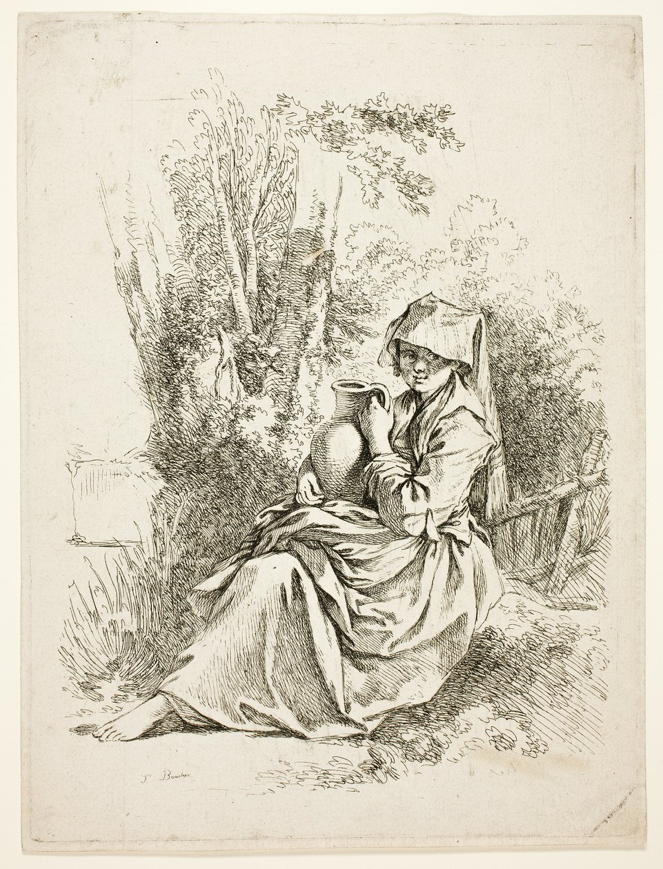 Wieśniaczka z dzbanem autorstwa François Boucher