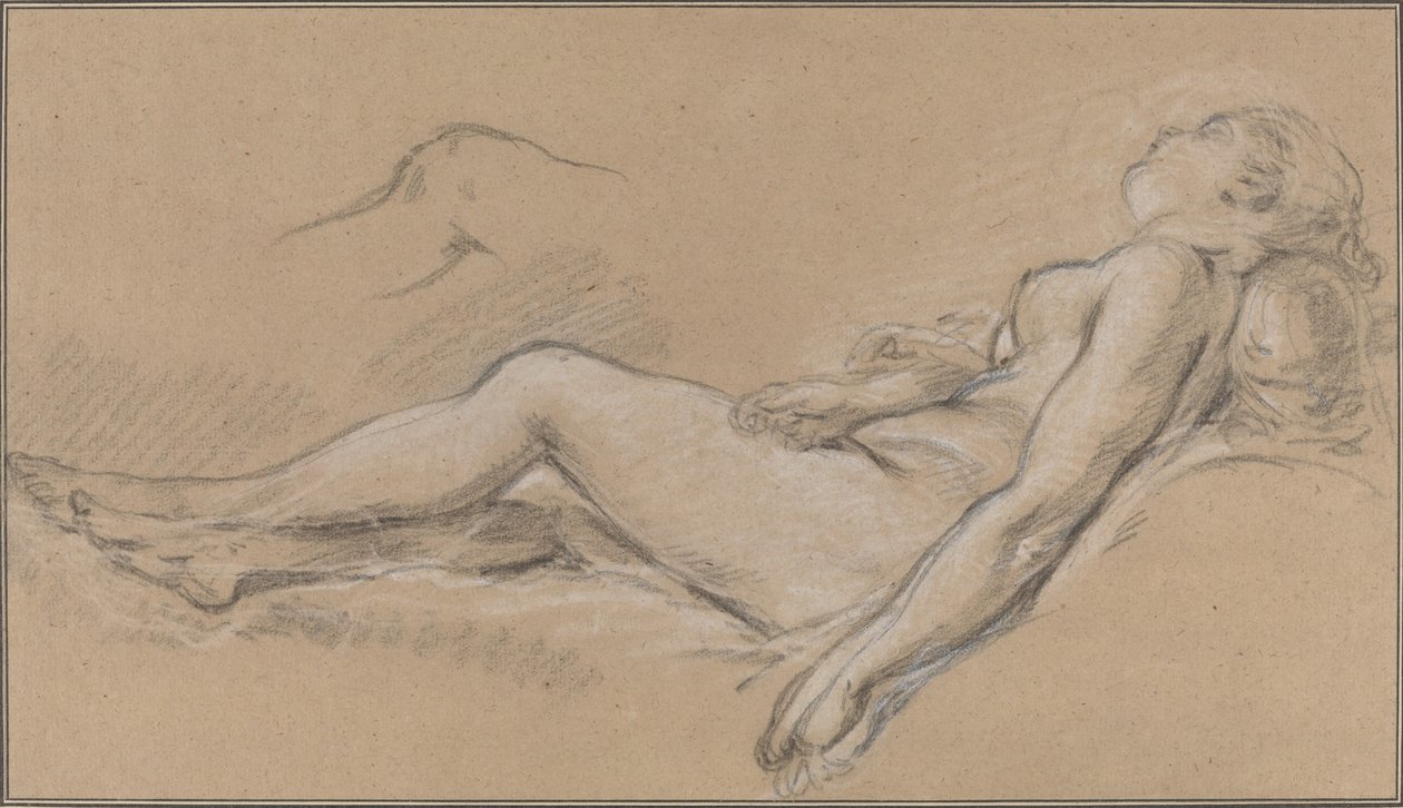 Leżąca nimfa autorstwa François Boucher