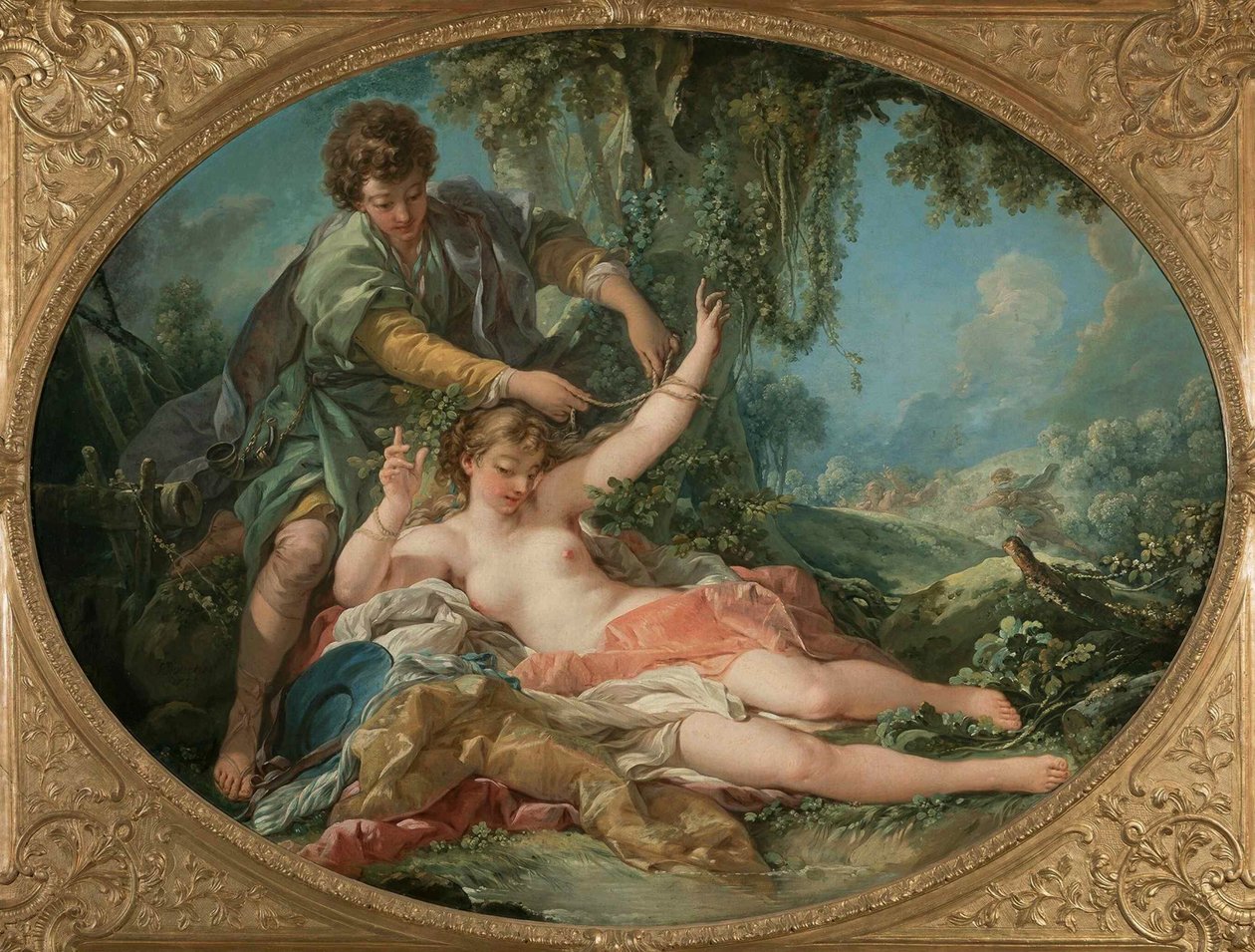 Sylvia uwolniona przez Amintę , 1755. autorstwa François Boucher