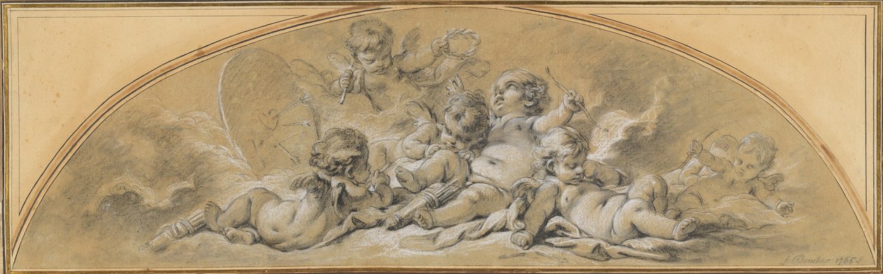 Konkurs łuczniczy autorstwa François Boucher