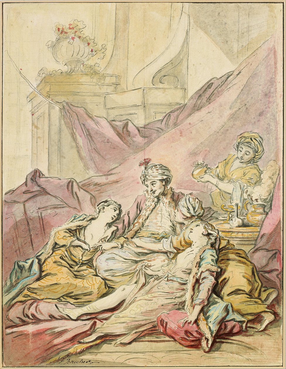 Pasza w swoim haremie, ok. 1735-1739 r. autorstwa François Boucher