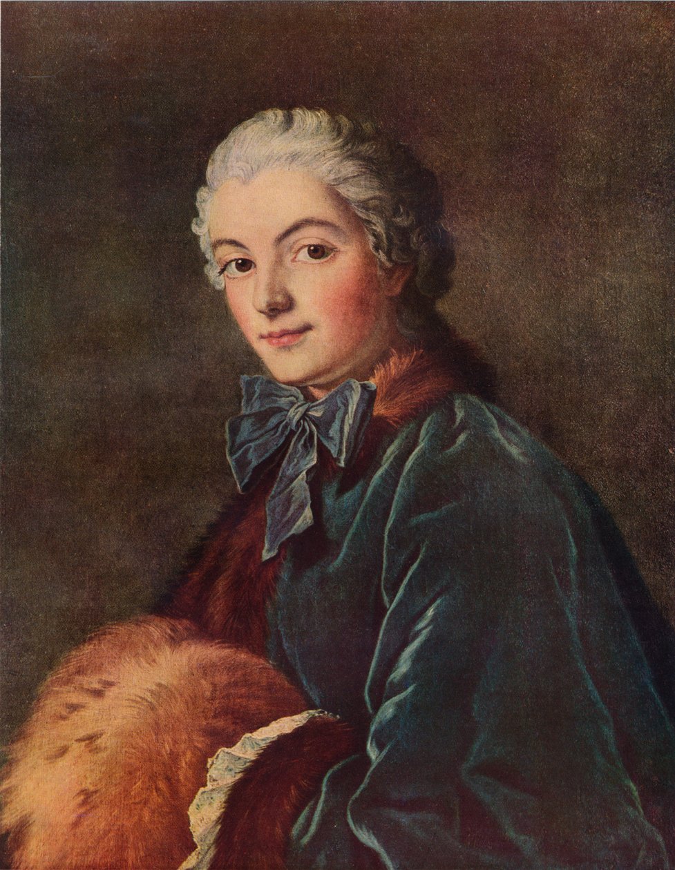 Młoda dama z mufką, c1750, 1938 autorstwa François Boucher