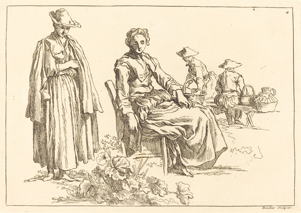 Postacie w krajobrazie autorstwa François Boucher after Abraham Bloemaert