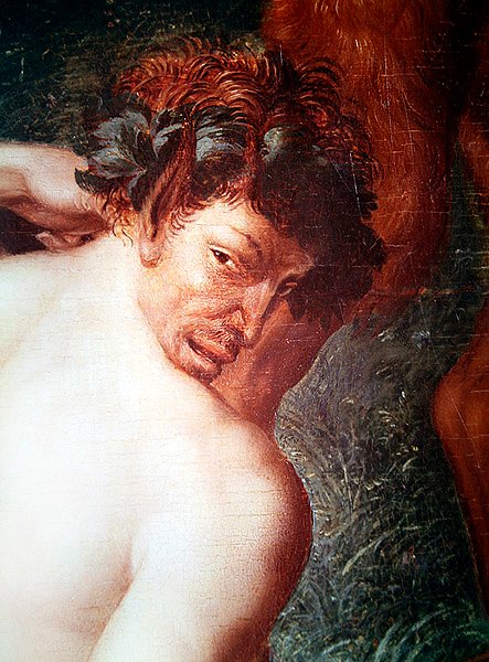 Głowa Satyra, od Diany Bathing autorstwa François Clouet