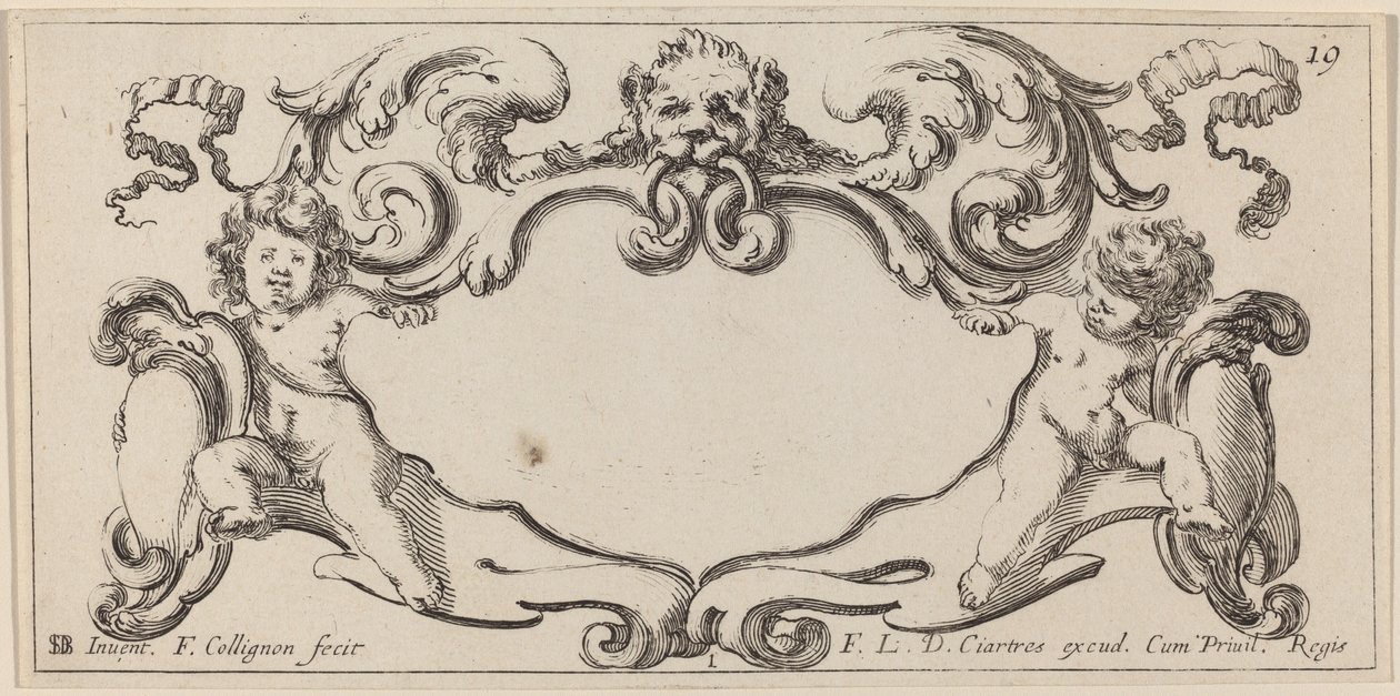 Kartusz autorstwa François Collignon after Stefano Della Bella