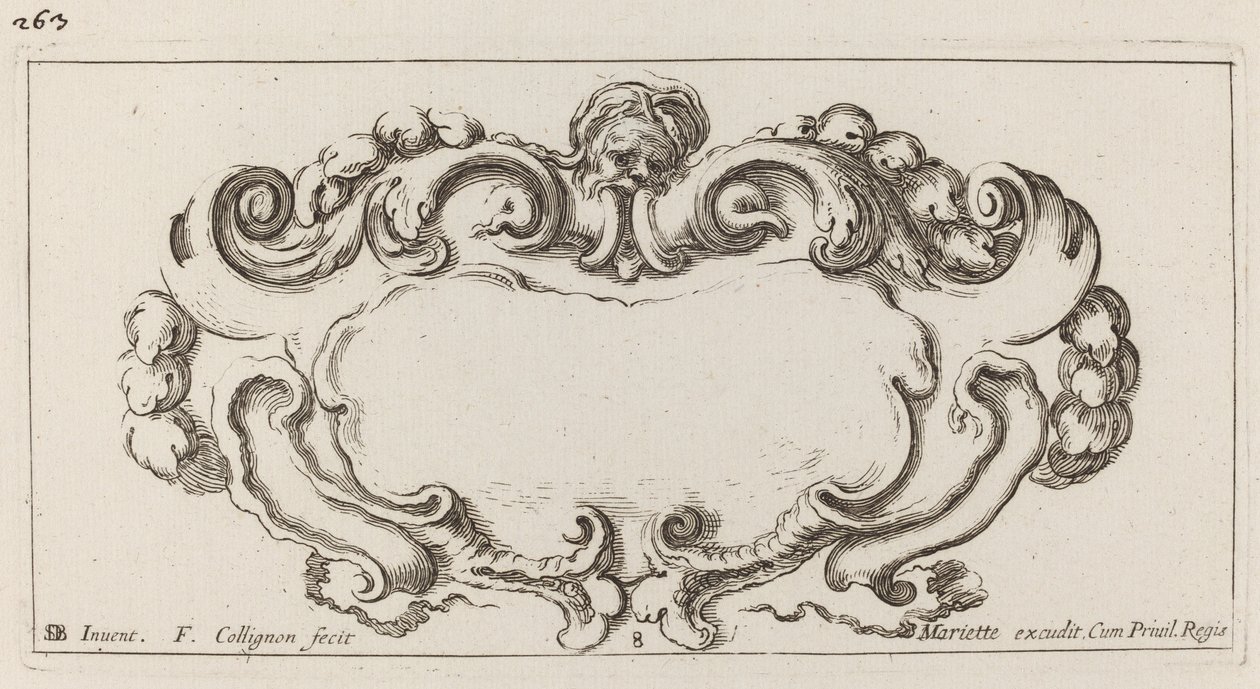 Kartusz autorstwa François Collignon after Stefano Della Bella