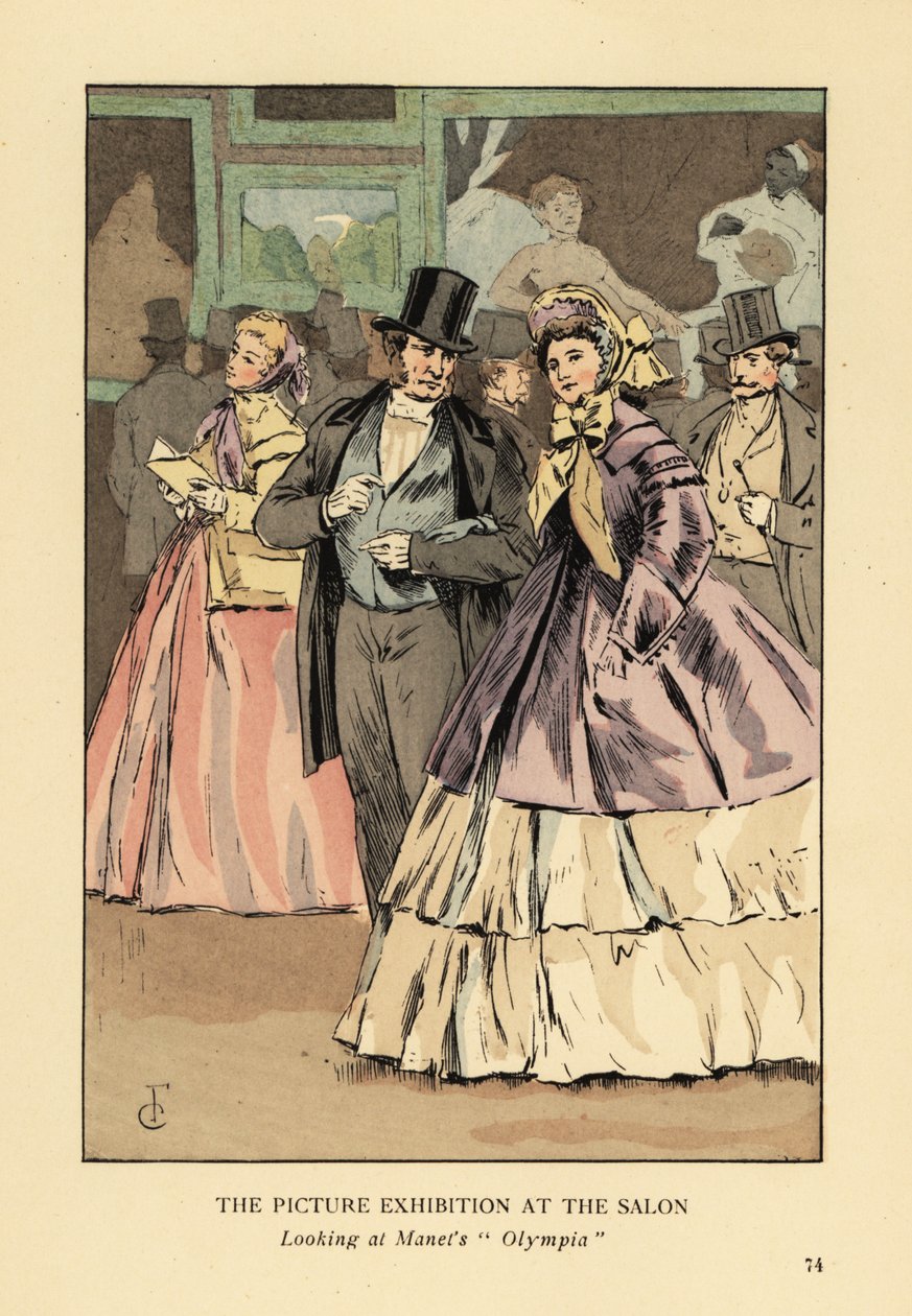 Wystawa obrazów w Salonie Paryskim autorstwa François Courboin