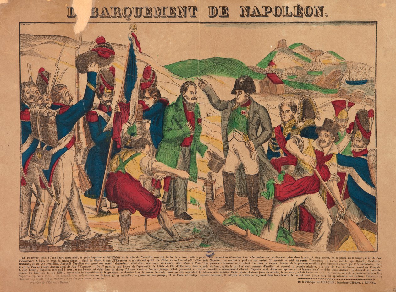 Lądowanie Napoleona, 1835 autorstwa François Joseph Heim