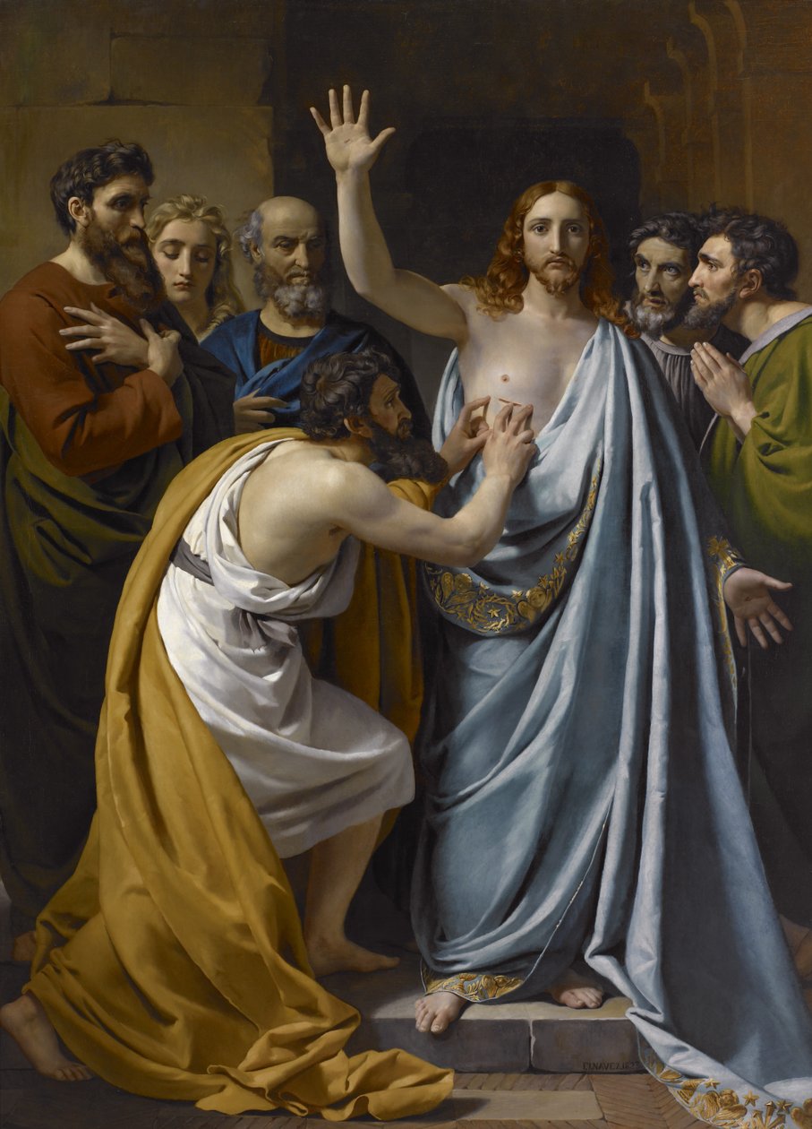 Niedowierzanie św. Tomasza, 1823 r. autorstwa François Joseph Navez