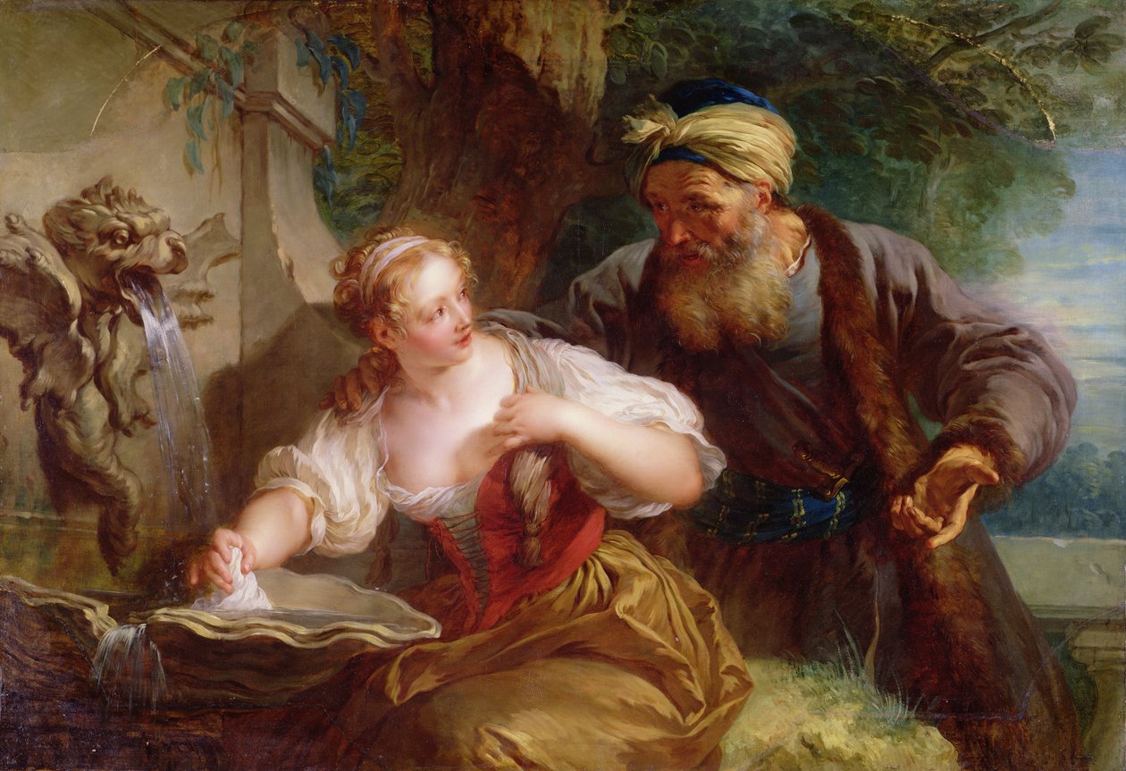 Miłosna propozycja, c.1725 autorstwa François Lemoyne