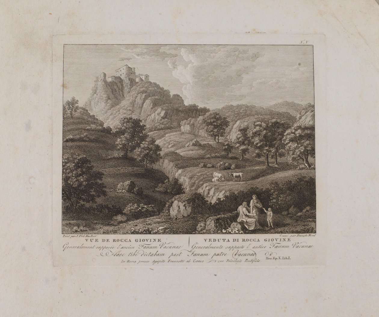 Vue de Rocca Giovine (nr V) autorstwa François Morel