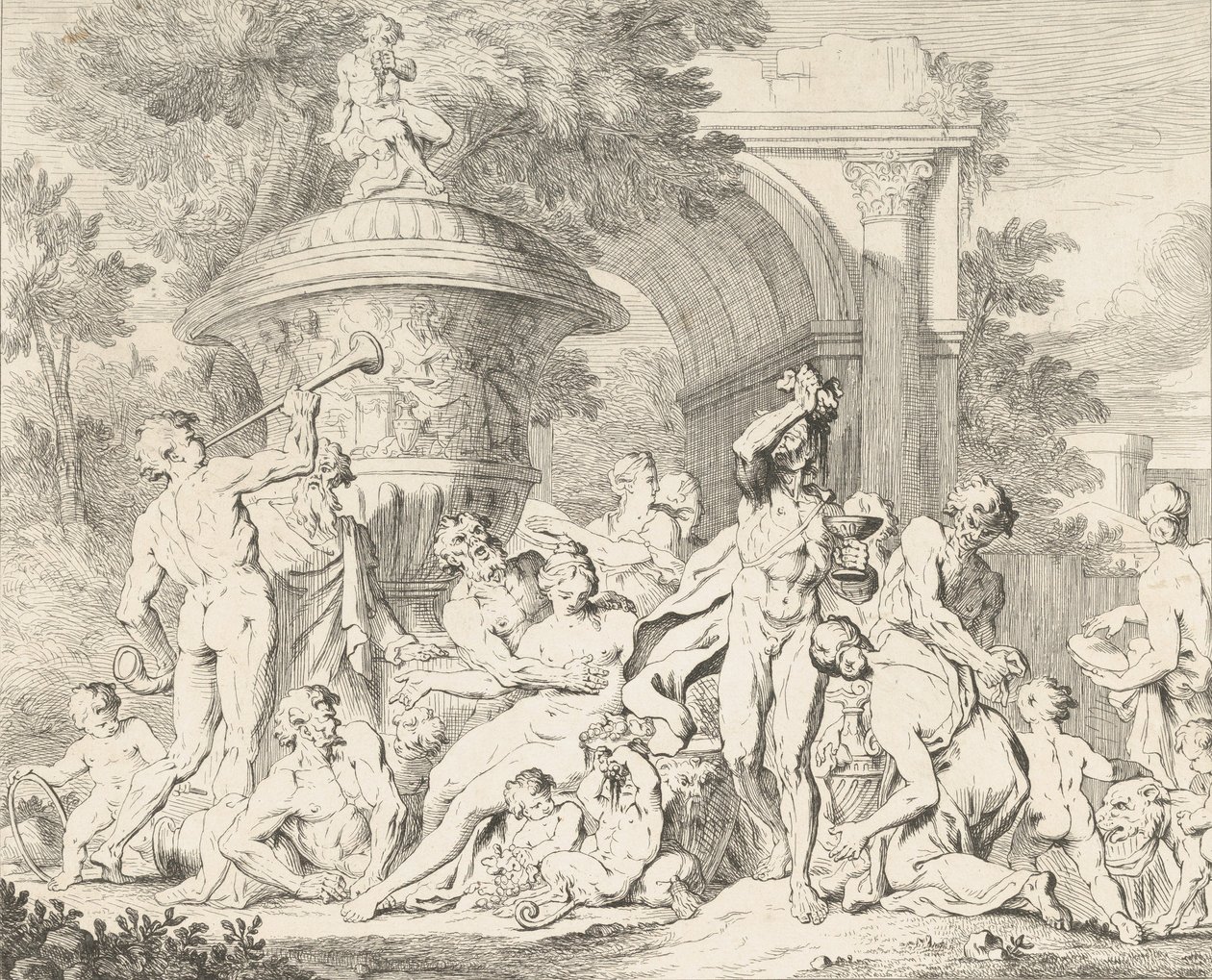 Bachnal, K. 1710-40. autorstwa François Roëttiers