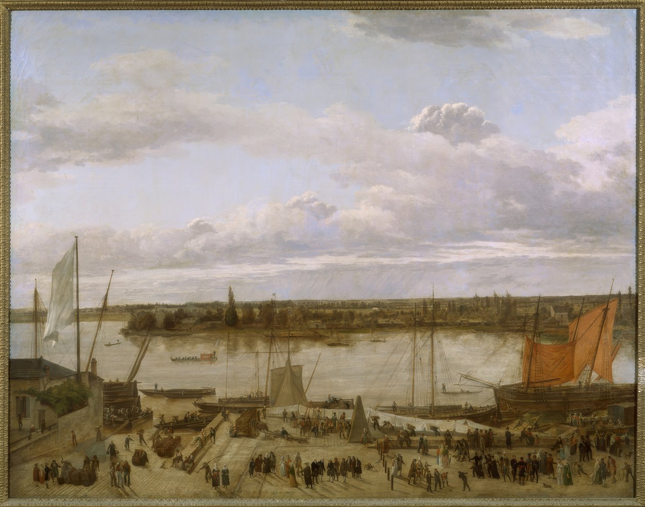 Widok na port w Nantes autorstwa François Sablet