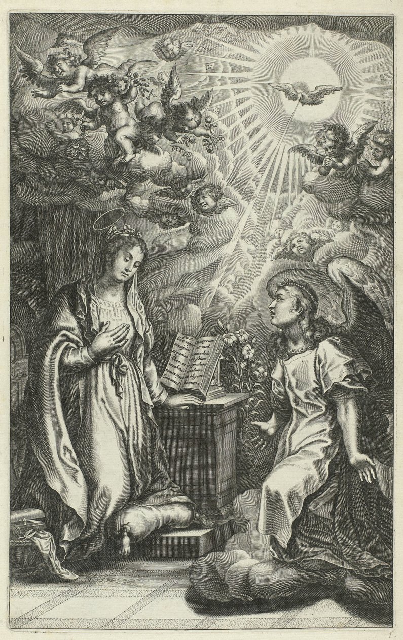 zwiastowanie Życie Chrystusa (tytuł serii) autorstwa François Stuerhelt (possibly)
