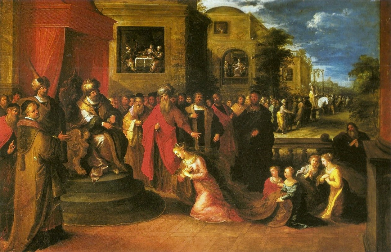 Estera przed Aswerusem autorstwa Frans Francken I