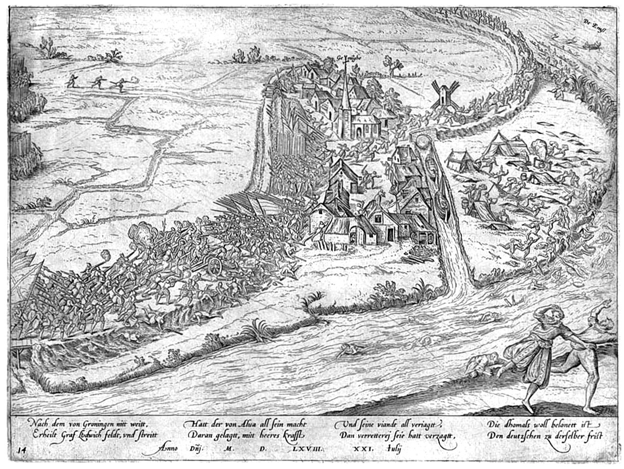 Bitwa pod Jemmingen, 1568 autorstwa Frans Hogenberg