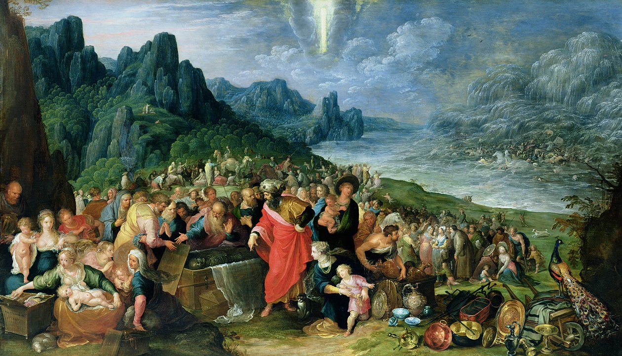 Izraelici na brzegu Morza Czerwonego, 1621 r. autorstwa Frans II Francken the Younger