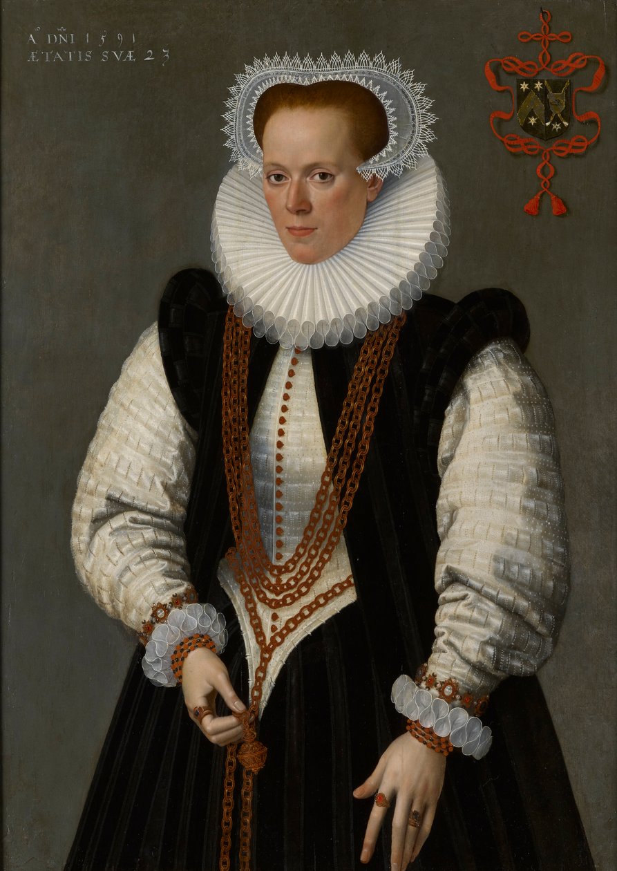 Portret Marie de Huelstre, żony Willema van Vyve autorstwa Frans Pourbus the Younger