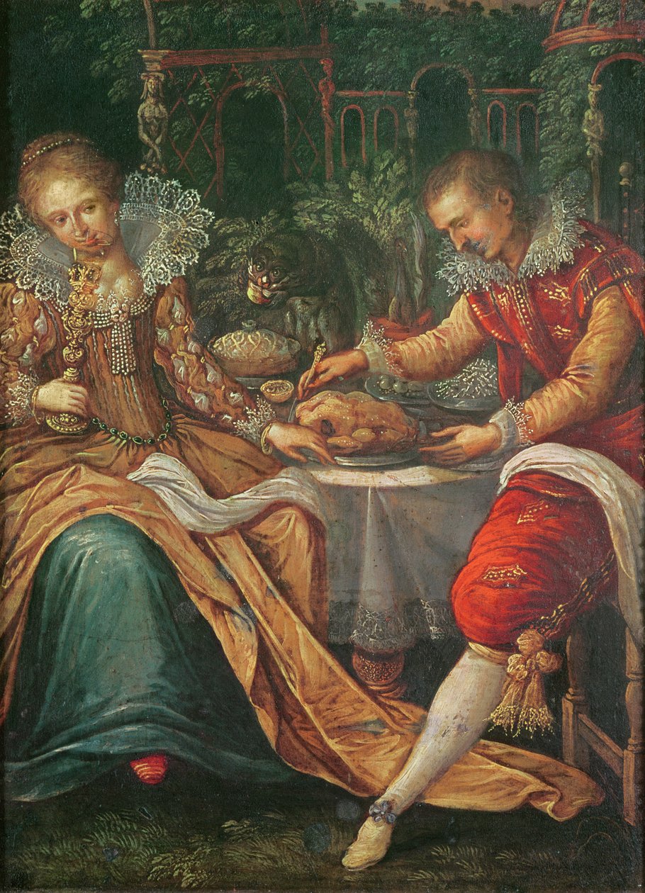 Pięć zmysłów: smak autorstwa Frans Pourbus the Younger