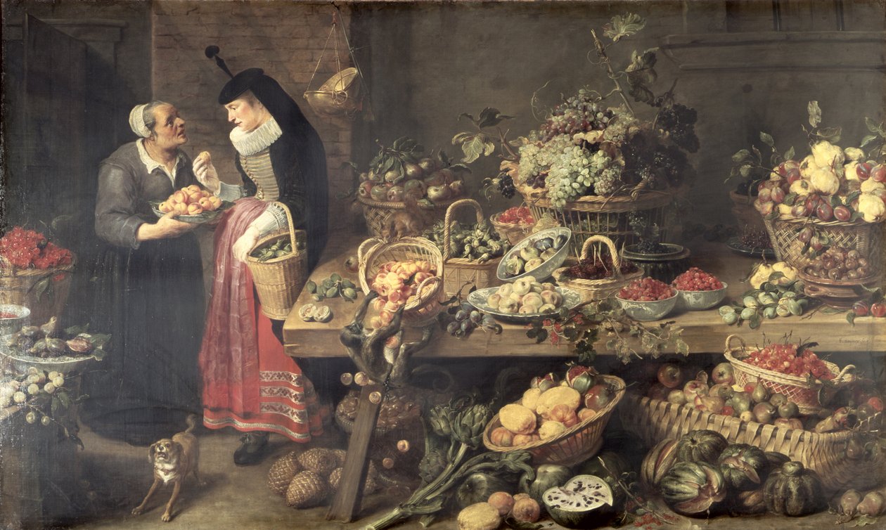 Stragan z owocami, 1618-21 autorstwa Frans Snyders or Snijders