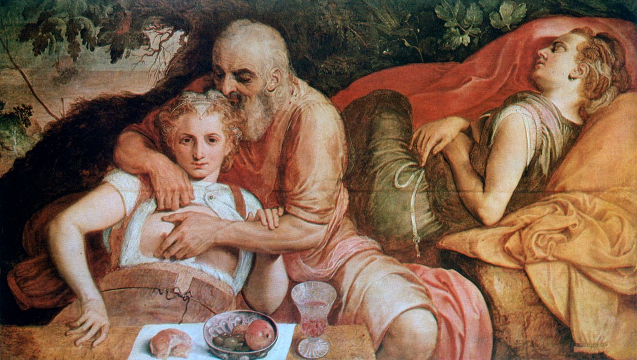 Lot i jego córki, ok. 1550 autorstwa Frans Floris
