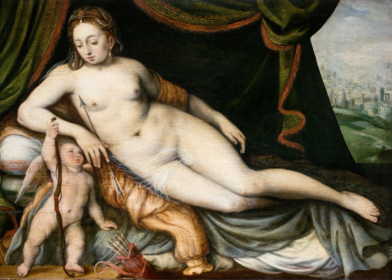 Wenus i Kupidyn autorstwa Frans Floris I