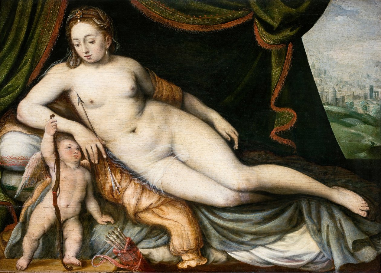 Wenus i Kupidyn autorstwa Frans Floris I