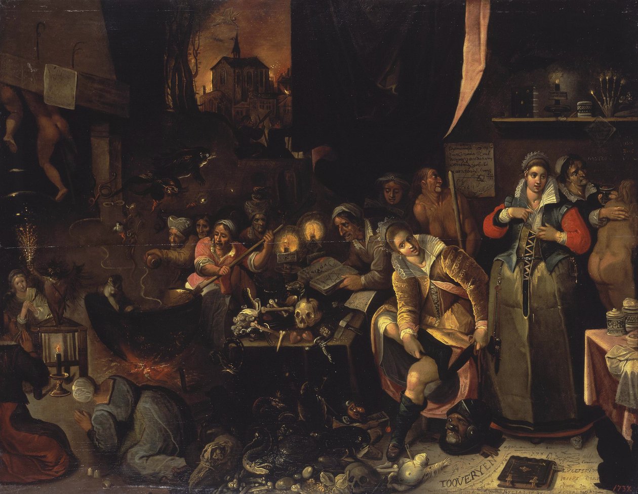 Kuchnia Czarownic, 1606 autorstwa Frans Francken the Younger