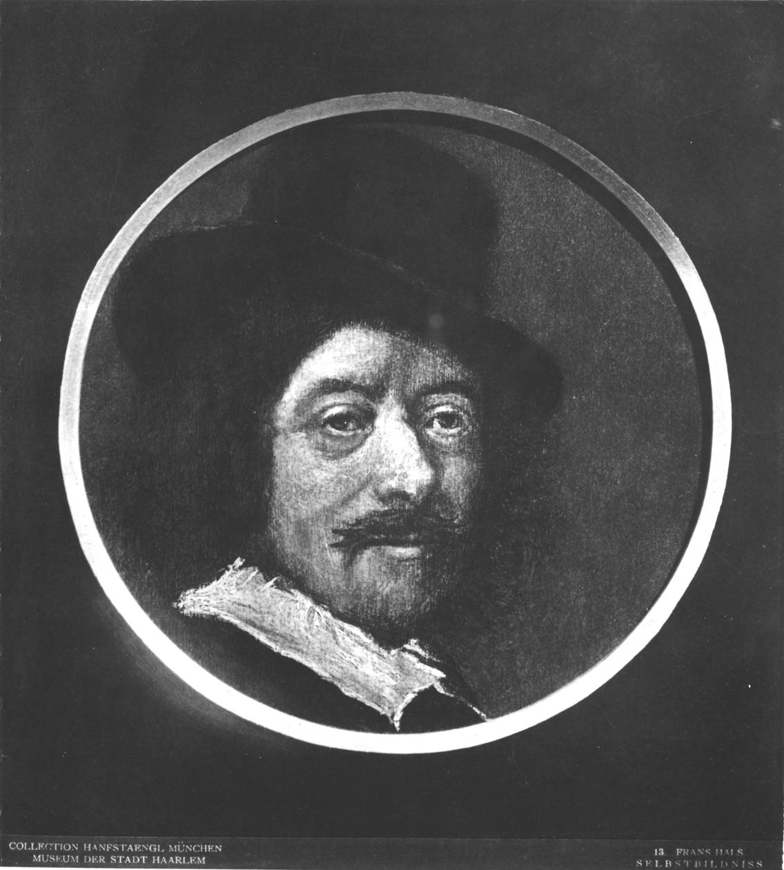 Autoportret (zdjęcie czarno-białe) autorstwa Frans Hals