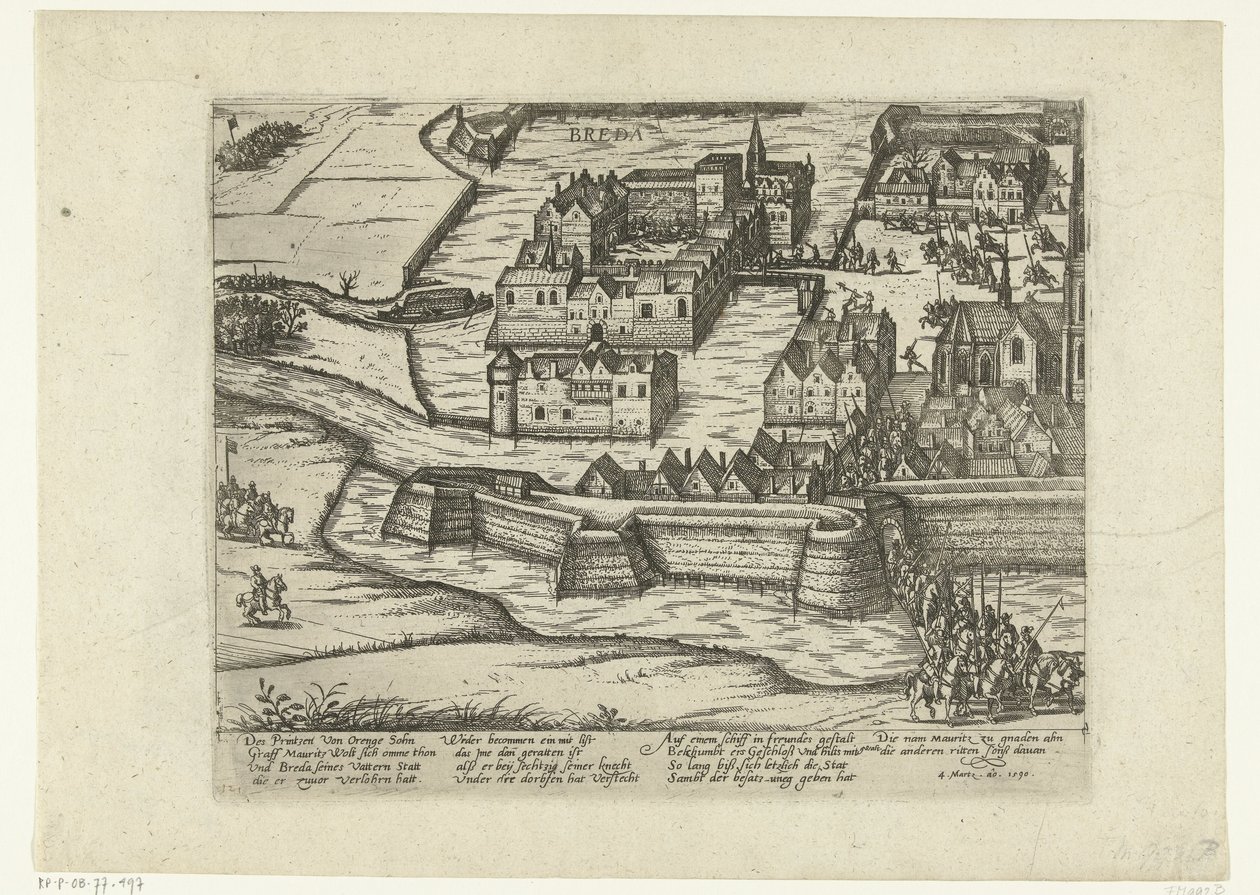 Zdobycie Bredy, 1590 autorstwa Frans Hogenberg
