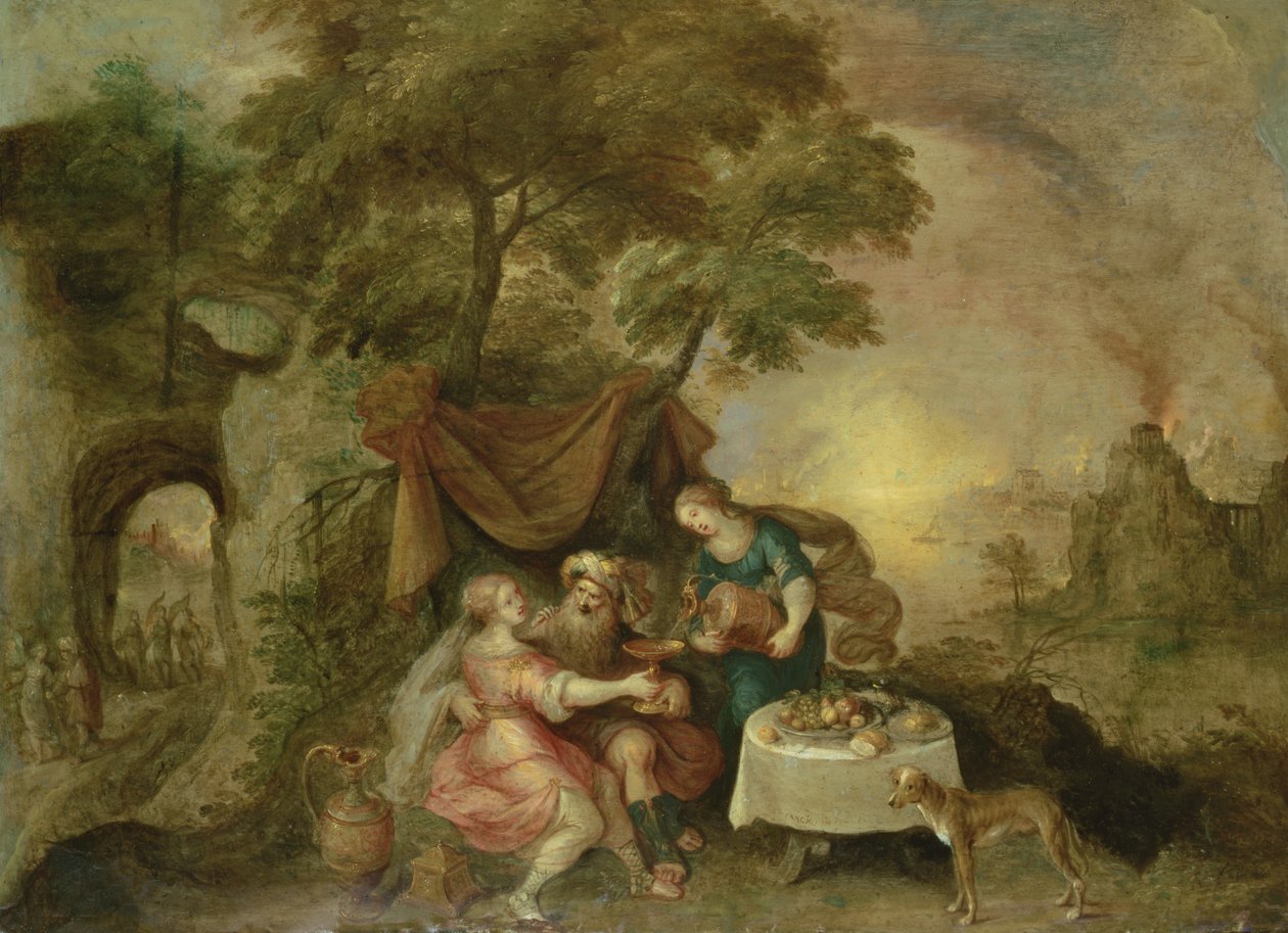 Lot i jego córki autorstwa Frans II Francken