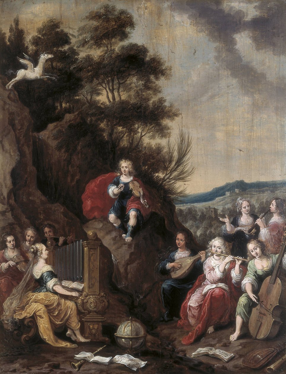 Koncert Muse z Apollo autorstwa Frans II the Younger Francken