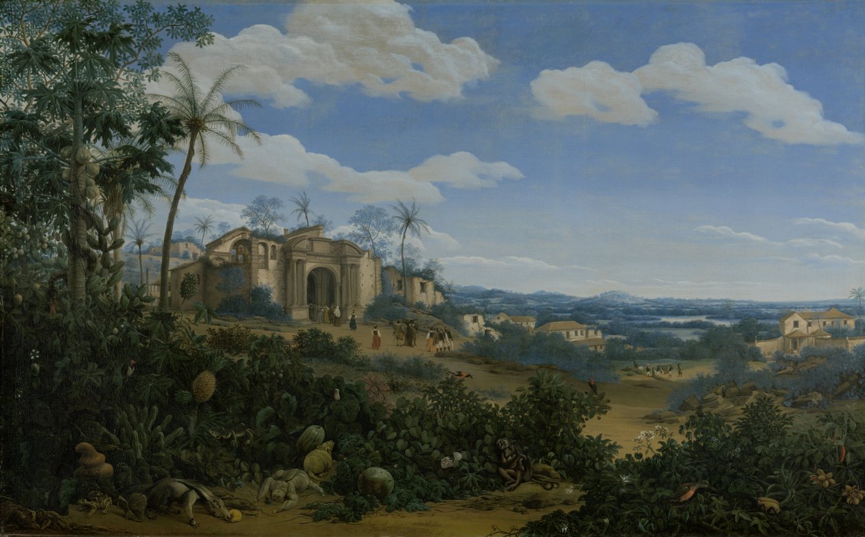 Widok Olindy, Brazylia, 1662 autorstwa Frans Post