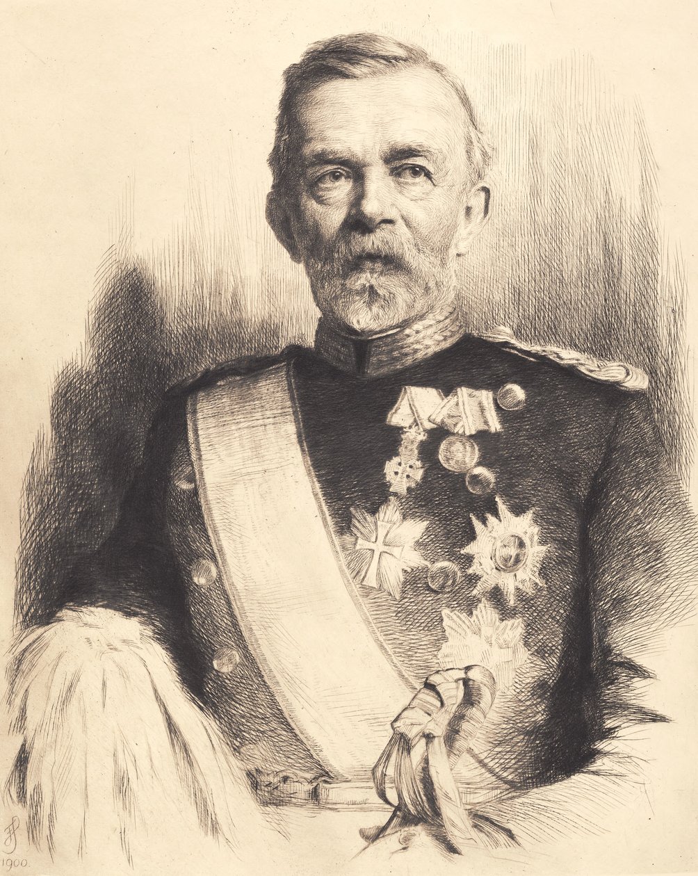 Portret generała dywizji L. Koefoed autorstwa Frans Schwartz