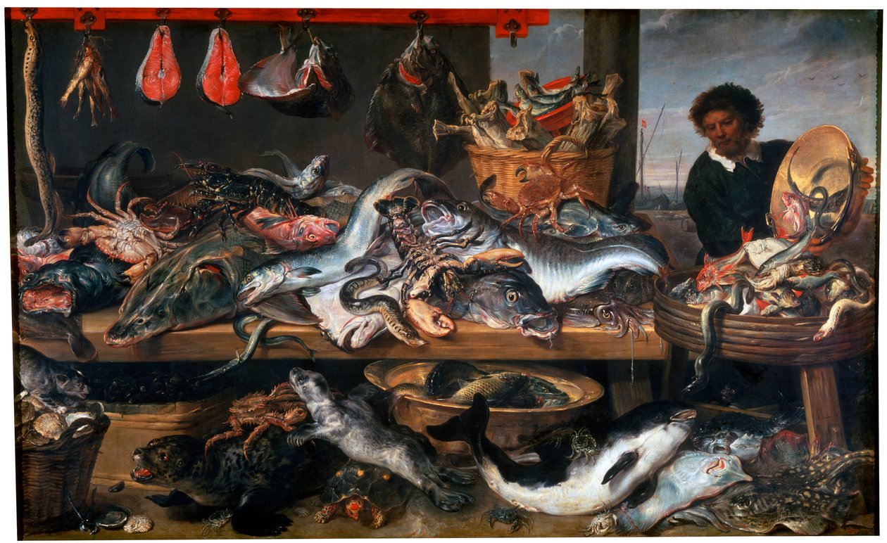 Sklep rybny, XVII wiek autorstwa Frans Snyders or Snijders
