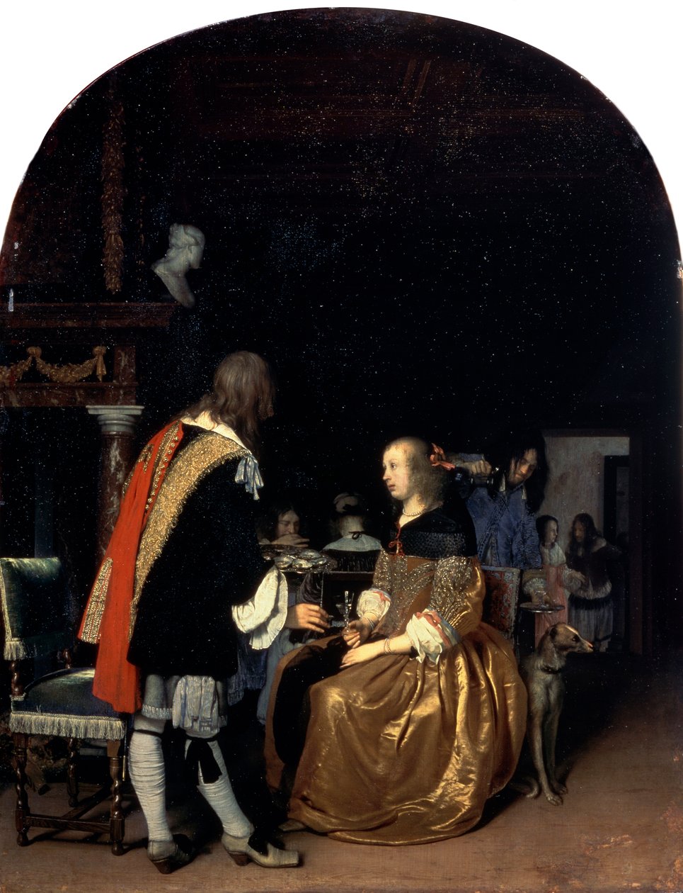 Posiłek Ostrygowy, 1659. autorstwa Frans van Mieris