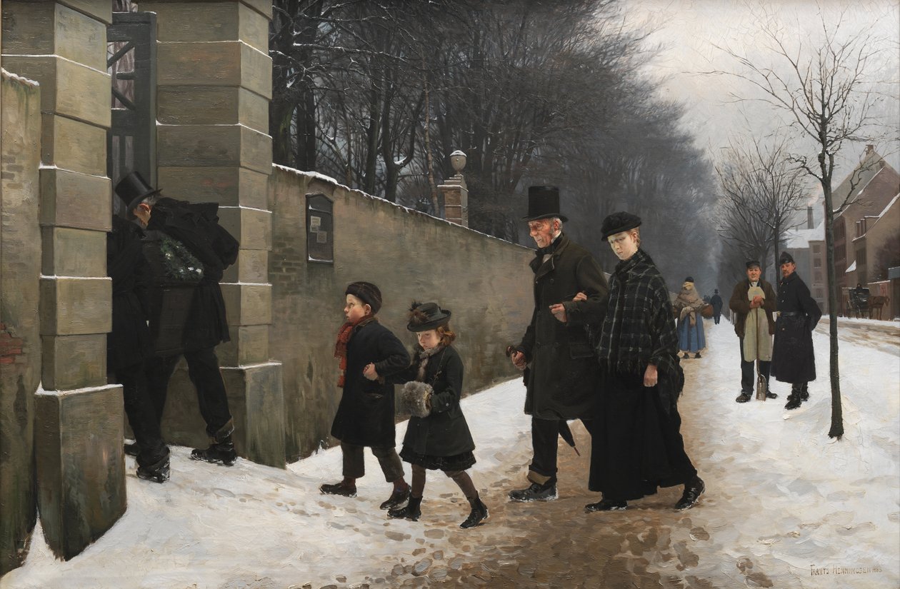Pogrzeb autorstwa Frants Henningsen