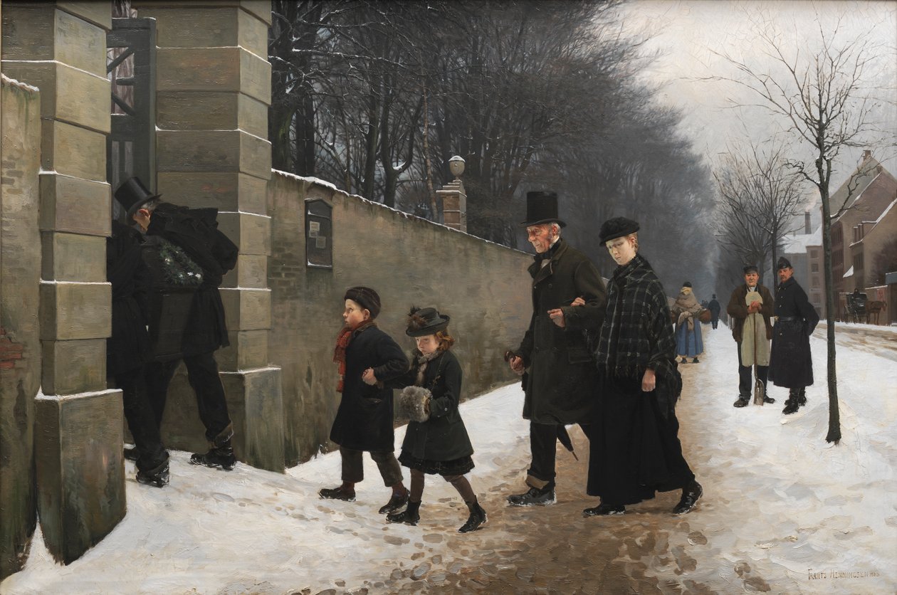Pogrzeb autorstwa Frants Henningsen