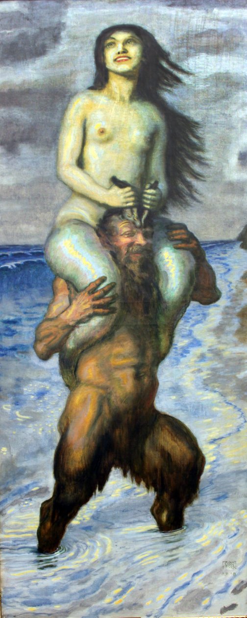 Faun i Syrenka autorstwa Franz von Stuck