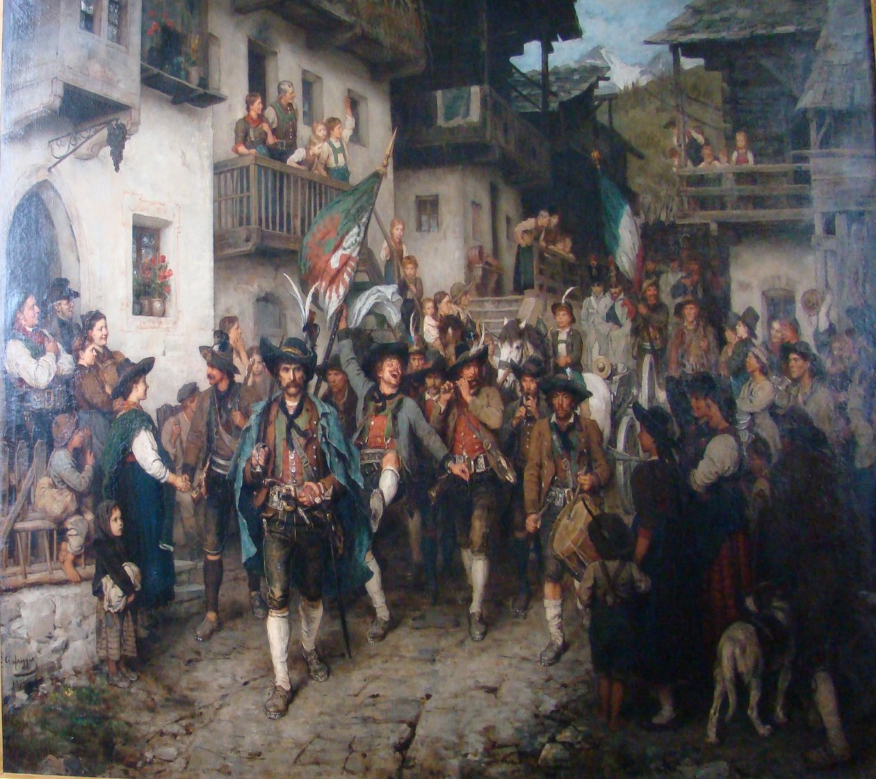 Powrót Tyrolskiej Straży Domowej z wojny 1809 r. autorstwa Franz Defregger