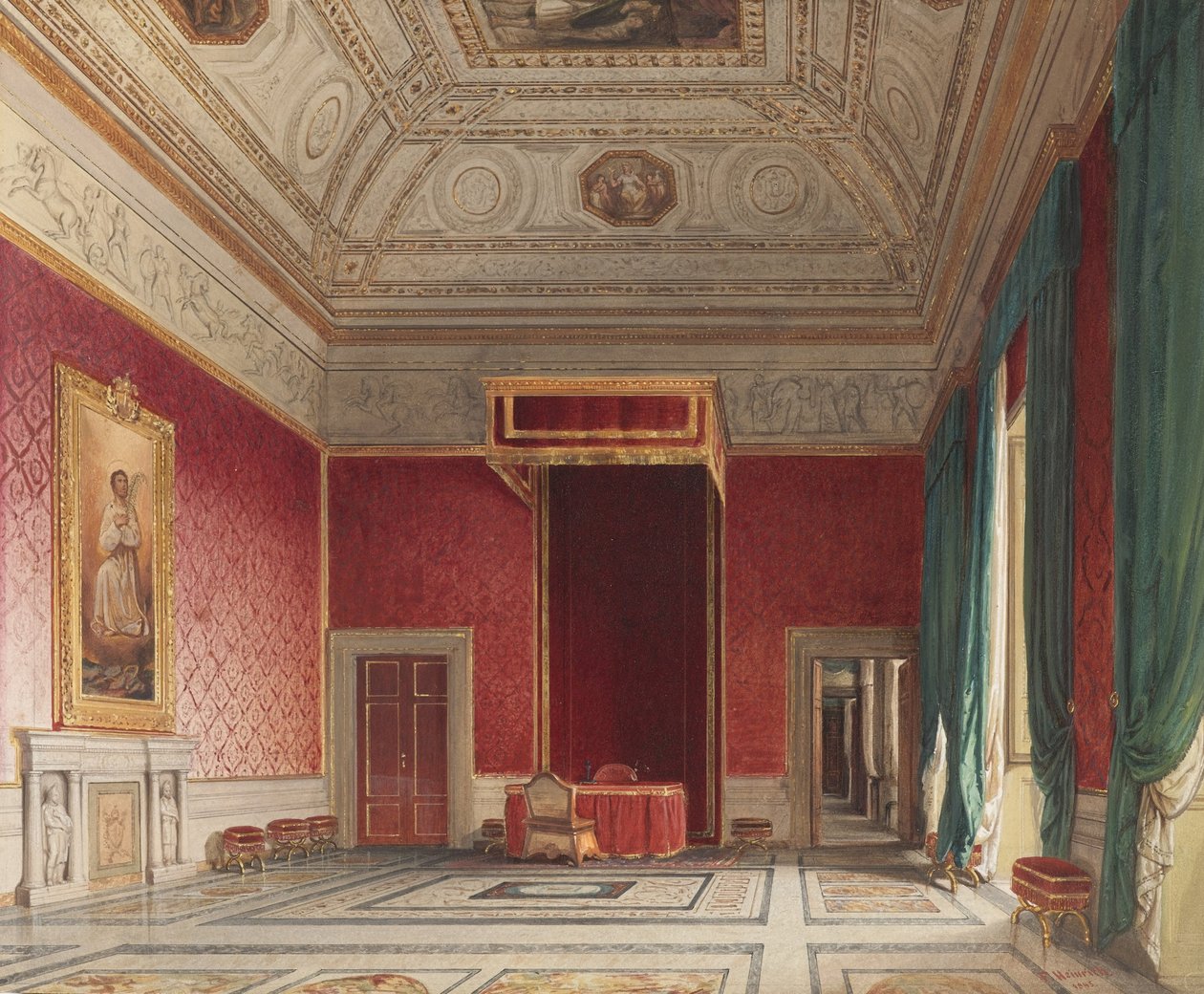 Thorvaldsen Hall, Rzym autorstwa Franz Heinrich
